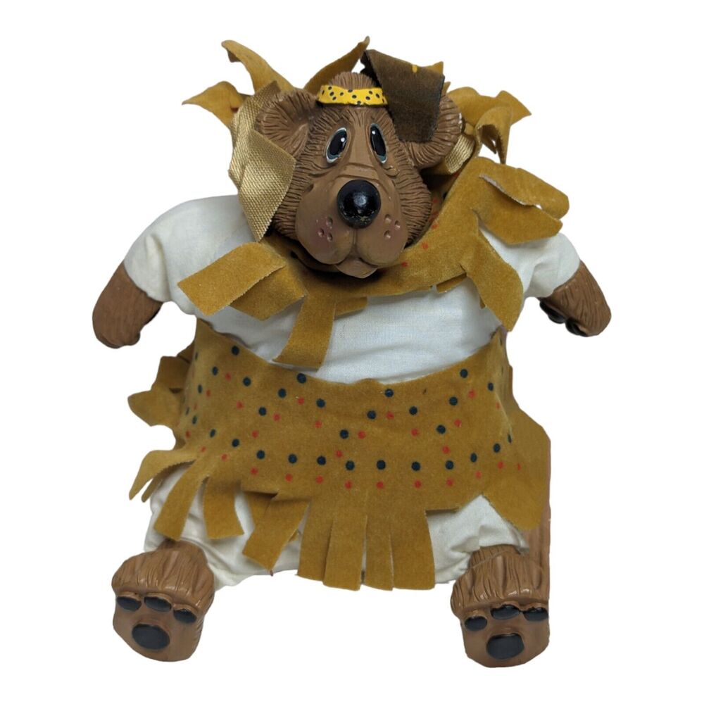Russ Berrie Critter Factory Thanksgiving‎ Native American Sitting Bear